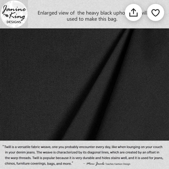 Janine King Designs MADART Large Tote Bag Purse in Winter Sparkle, NWT - Picture 10 of 13